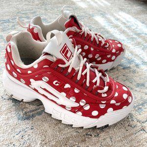 fila red polka dot shoes